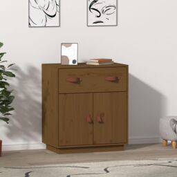 Berkfield Home Sideboard Honey Brown 65.5x40x75 cm Solid Wood Pine - thumbnail 1