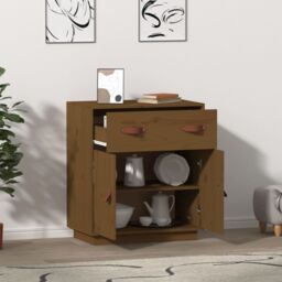 Berkfield Home Sideboard Honey Brown 65.5x40x75 cm Solid Wood Pine - thumbnail 6