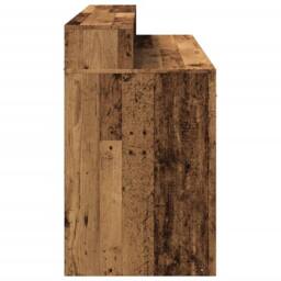 Berkfield Home Soft Desk with LED Lights Old Wood 140x55x91 cm Engineered Wood in Brown - Size: 140 x 55 x 91 cm - thumbnail 7