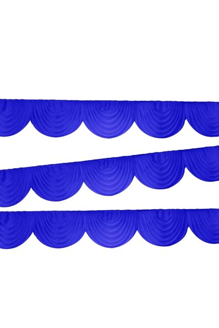Neel Blue Swag Curtain Panel Ice Silk Detachable Swag Backdrop, 2 Metre in Blue - image 1