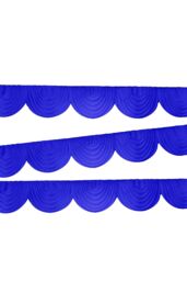 Neel Blue Swag Curtain Panel Ice Silk Detachable Swag Backdrop, 2 Metre in Blue - thumbnail 1