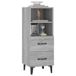 Berkfield Home Sideboard Grey Sonoma 34.5x34x90 cm Engineered Wood - thumbnail 4