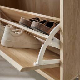 sweeek Wood 3-door shoe cabinet in Beige - thumbnail 6