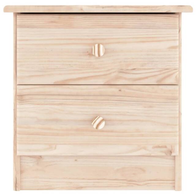 Berkfield Home Beautiful Bedside Cabinet ALTA 43x35x40.5 cm Solid Wood Pine in Natural - image 1