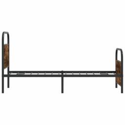 Berkfield Home Bed Frame Without Mattress 75x190 cm Small Single Smoked Oak Wood in Brown - thumbnail 6