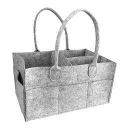 Alivio Foldable Baby Storage Organizer Caddy Carrier Bag in Grey