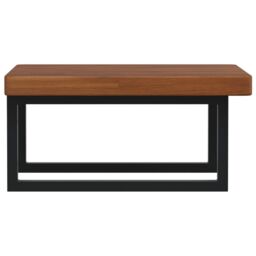 Berkfield Home Basin Shelf Wall Mounted Steel & Solid Wood Oak in Brown - thumbnail 5