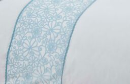 Rapport Home Butterfly Polycotton Duvet Cover Set With Pillowcase in Duck Egg Blue - Size: Double - thumbnail 2