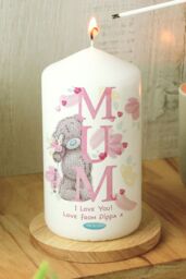 Personalised Memento Company Women's Personalised Me to You MUM Pillar Candle in Off-White - thumbnail 4