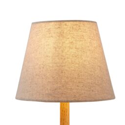 Lighting Collection Linen Tapered Shade 20Cm Natural Lamp Shade - thumbnail 1