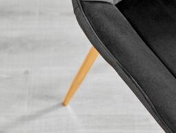 FurnitureboxUK Set of 2 Pesaro Luxury Soft Touch Diamond Pattern Velvet Dining Chairs With Gold Chrome Metal Legs in Black - thumbnail 9