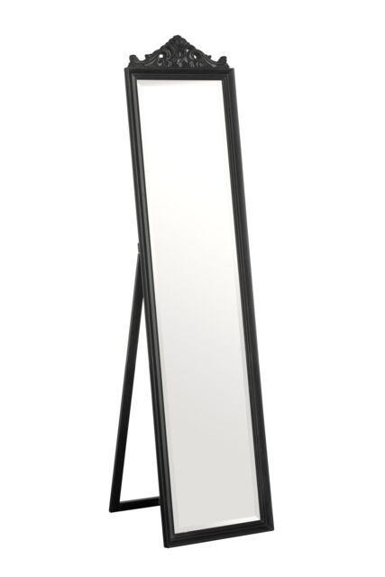 Orsina Boudoir Floorstanding Mirror with Matt Black Finish - image 1