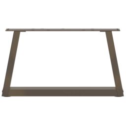 Berkfield Home Dining Table Legs V-Shape 2 pcs Natural Steel 60x(30-31.3) cm Steel in Brown - thumbnail 5