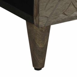 Berkfield Home Bedside Cabinet Light Grey 40x33x46 cm Solid Wood Mango - Size: 40 x 33 x 46 cm - thumbnail 9