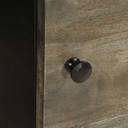 Berkfield Home Bedside Cabinet Light Grey 40x33x46 cm Solid Wood Mango - Size: 40 x 33 x 46 cm - thumbnail 8