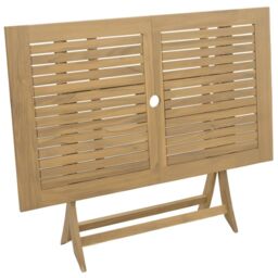 Berkfield Home Folding Garden Table 120x70x75 cm Solid Wood Acacia in Brown - Size: 120 x 70 x 75 cm - thumbnail 7