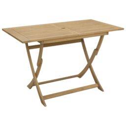 Berkfield Home Folding Garden Table 120x70x75 cm Solid Wood Acacia in Brown - Size: 120 x 70 x 75 cm - thumbnail 2