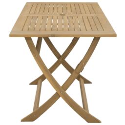 Berkfield Home Folding Garden Table 120x70x75 cm Solid Wood Acacia in Brown - Size: 120 x 70 x 75 cm - thumbnail 5