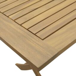 Berkfield Home Folding Garden Table 120x70x75 cm Solid Wood Acacia in Brown - Size: 120 x 70 x 75 cm - thumbnail 8