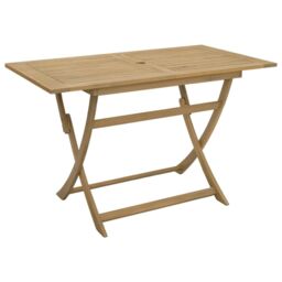 Berkfield Home Folding Garden Table 120x70x75 cm Solid Wood Acacia in Brown - Size: 120 x 70 x 75 cm - thumbnail 6