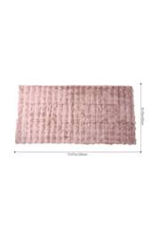 Living and Home Sleek Textured Plush Sofa Cover in Pink - Size: Medium - thumbnail 8