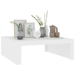 Berkfield Home Coffee Table White 100x100x35 cm Engineered Wood - Size: 100 x 100 x 35 cm - thumbnail 4