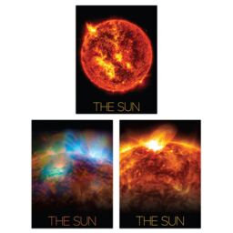 Artery8 Wall Art Print Pack of 3 NASA Our Solar System The Sun Star Solar Flares & X-Ray Image Large Poster Set - thumbnail 1