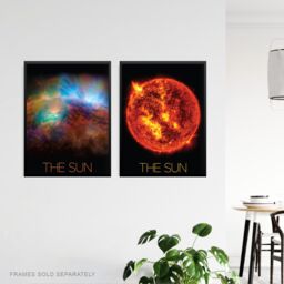 Artery8 Wall Art Print Pack of 3 NASA Our Solar System The Sun Star Solar Flares & X-Ray Image Large Poster Set - thumbnail 5