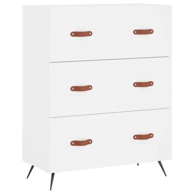 Berkfield Home Chest of Drawers White 69.5x34x90 cm Engineered Wood - image 1