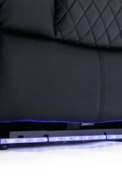 More4Homes Broadway 2 Seater Cinema Electric Recliner Chair USB Charging LED Base in Black - thumbnail 4