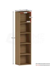 Home Discount Vida Designs Oxford 5 Tier Cube Bookcase Space-saving Storage in Light Oak - thumbnail 2
