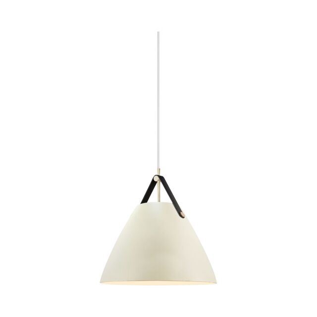 Nordlux Modern Indoor Pendant Light Sand Metal E27 Brown & Black Strap - Mains Powered, IP20 in Light Beige - image 1