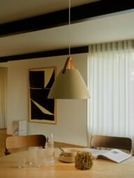 Nordlux Modern Indoor Pendant Light Sand Metal E27 Brown & Black Strap - Mains Powered, IP20 in Light Beige - thumbnail 7