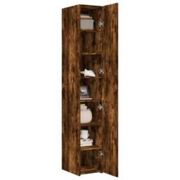 Berkfield Home Highboard Smoked Oak 30x42.5x185 cm Engineered Wood in Brown - thumbnail 3