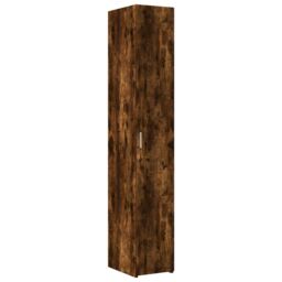 Berkfield Home Highboard Smoked Oak 30x42.5x185 cm Engineered Wood in Brown - thumbnail 2