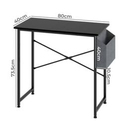 Levede Office Computer Gaming Desk Steel Frame for Sturdy PC Laptop in Black - thumbnail 4