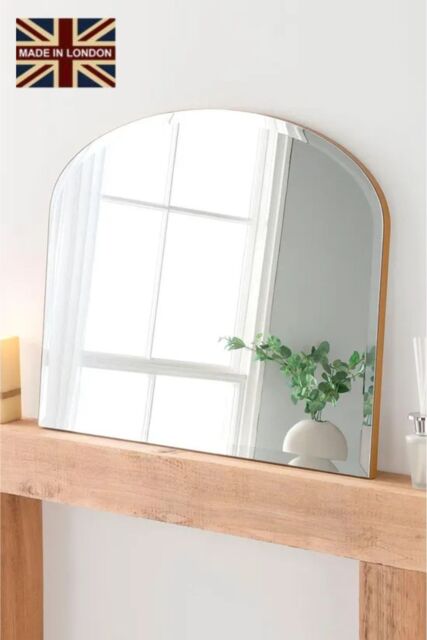 Yearn Mirrors Minimal Bevelled Mantle Mirror Gold 91(w) x 69cm(h) - image 1