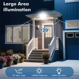 SPETLEK 150W LED Floodlight Outdoor Garden Security Lamp Cold White in Grey - thumbnail 6