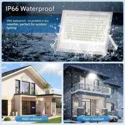SPETLEK 150W LED Floodlight Outdoor Garden Security Lamp Cold White in Grey - thumbnail 5