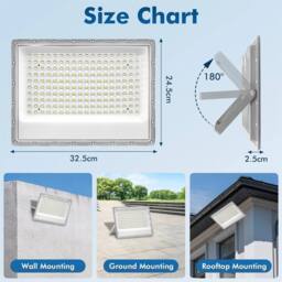 SPETLEK 150W LED Floodlight Outdoor Garden Security Lamp Cold White in Grey - thumbnail 2