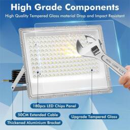 SPETLEK 150W LED Floodlight Outdoor Garden Security Lamp Cold White in Grey - thumbnail 3