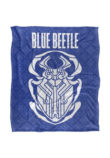 Blue Beetle (2023) Blanket, 152x127 cm Circuit Beetle Logo Silky Touch Super Soft Throw Blanket in White - image 1
