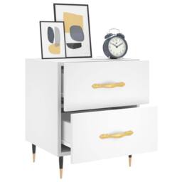 Berkfield Home Bedside Cabinets 2 pcs White 40x35x47.5 cm Engineered Wood - thumbnail 4