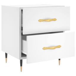 Berkfield Home Bedside Cabinets 2 pcs White 40x35x47.5 cm Engineered Wood - thumbnail 8