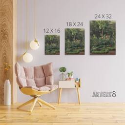 "Artery8 A Rose Garden Landscape Camille Pissarro Canvas Wall Art - Size: W18"" x H24""" - thumbnail 4
