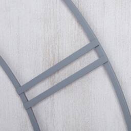 Wyld Haus Oversized 3 Panel Roman Numeral Open Frame Wall Clock in Silver - thumbnail 6