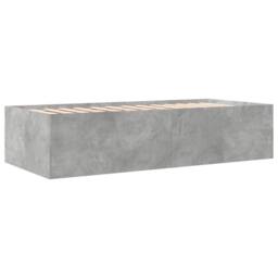 Berkfield Home Versatile Daybed w/Drawers Frame Concrete Grey 75x190 cm Small Single - thumbnail 6