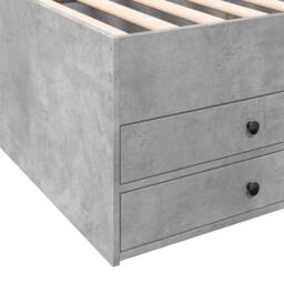 Berkfield Home Versatile Daybed w/Drawers Frame Concrete Grey 75x190 cm Small Single - thumbnail 8