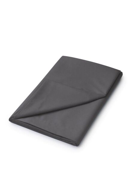 Helena Springfield 'Plain Dye' Polycotton Flat Sheet in Charcoal - Size: Double Flat - image 1