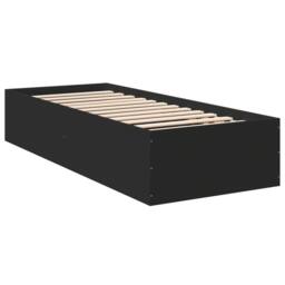 Berkfield Home Modern Bed Frame without Mattress Black 90x190 cm Single - thumbnail 6